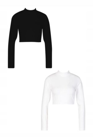 Z9C013*BOOHOO BIAŁY CROP TOP STÓJKA XL 42 A00 - obrazek 3