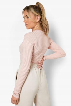 Z3G025 BOOHOO BODY DAMSKIE Z DZIANINY W PRĄŻKI S - obrazek 2