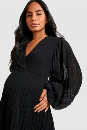X0B201 BOOHOO SUKIENKA DAMSKA CZARNA MATERNITY L - obrazek 2