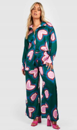 X9F107 BOOHOO PLUS SIZE KOSZULA DAMSKA PRINT 44
